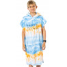 HOODED PRINT TOWEL BLUE WHITE